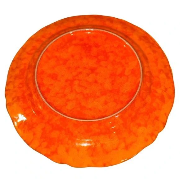 CERAMICA Assunta POSITANO English Made Dinner plate – Color Orange - Picture 4 of 4